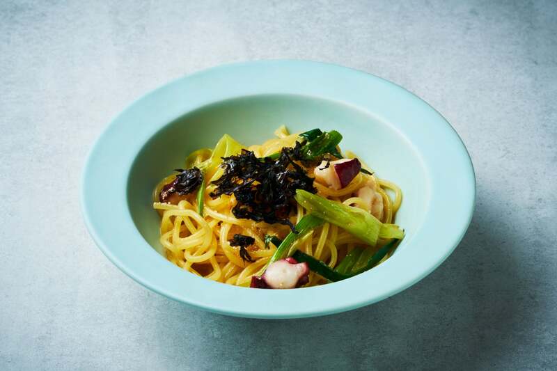タコと明太子の和風パスタ