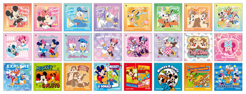 「ディズニーキャラクター パン」キラキラメタリック仕様シール（全24種類）（C）Disney