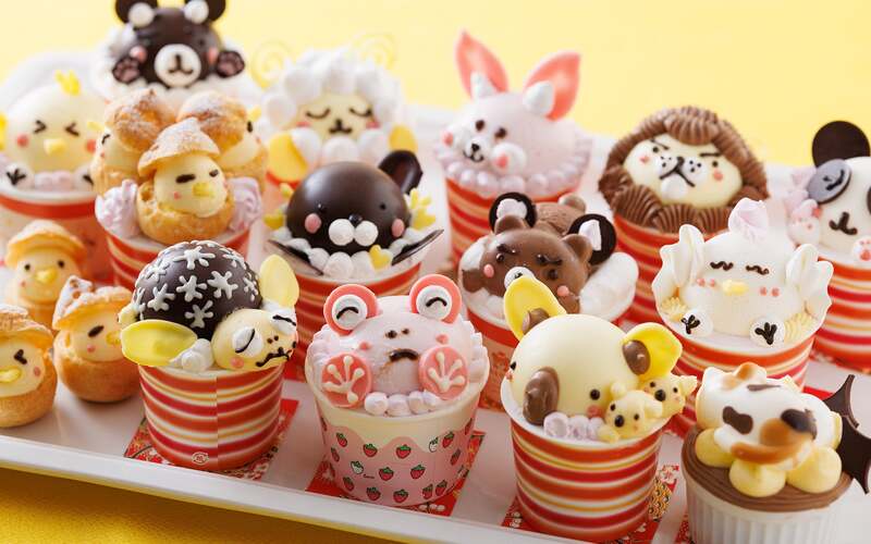 約15種類のどうぶつケーキ