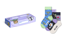 【STAR WARS（TM） × Happy Socks】「【キッズ】【GIFT BOX】【3足セット】クルー丈 ソックス（スターウォーズ）」