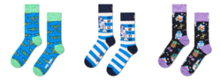 【STAR WARS（TM） × Happy Socks】「スター・ウォーズ グローグー 」「スター・ウォーズ R2-D2」「スター・ウォーズ パープル」