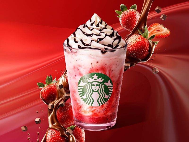 スターバックス「イチゴ チョコレート フラペチーノ」