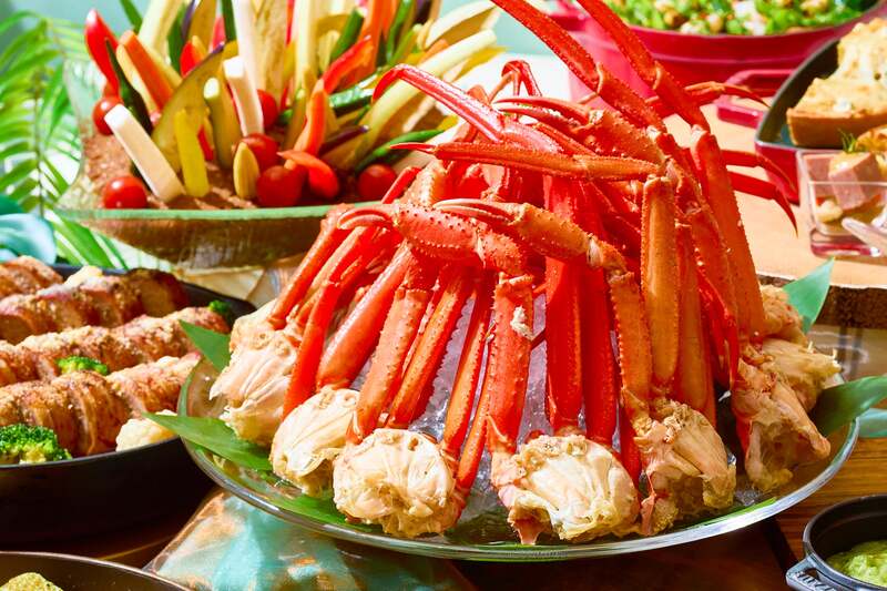 平日限定で北海道産の紅ずわい蟹が食べ放題
