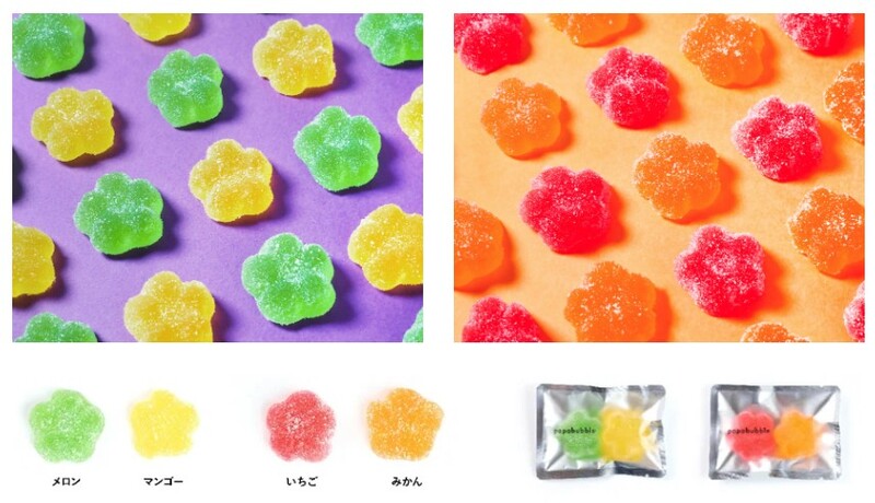 リッチグミ（メロン/マンゴー）／リッチグミ（いちご/みかん）各360円