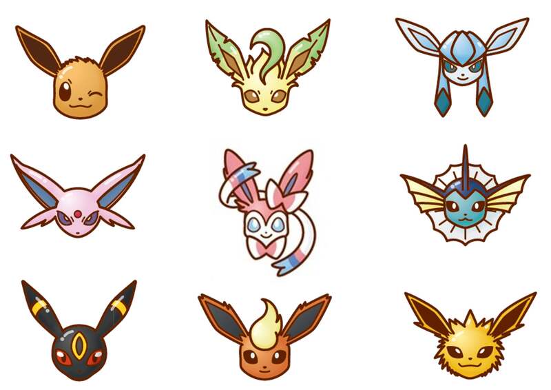 9種類のイーブイフレンズ顔型グミ