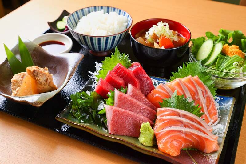 まぐろサーモン相盛刺身定食