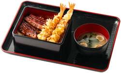 うな海老天重（みそ汁付き）