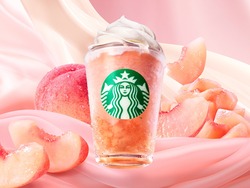 スターバックス「ピーチ & ピーチミルク フラペチーノ（R）」