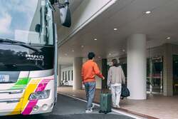 JR米子駅から無料送迎バスを毎日運行、米子駅周辺観光にも便利