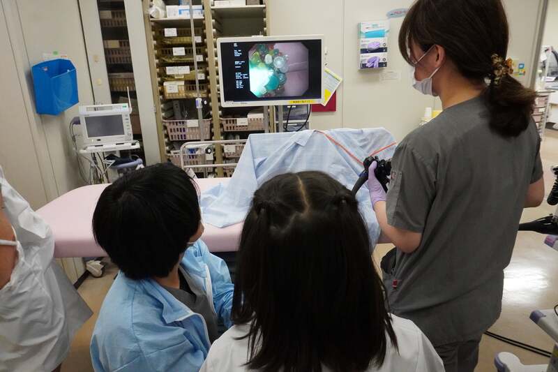 わくわく病院体験・探検の様子