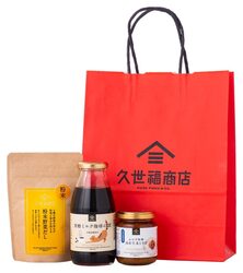福袋の中身3点：黒糖ミルク珈琲の素・粉末野菜だし・おかず味噌 国産生姜とさば