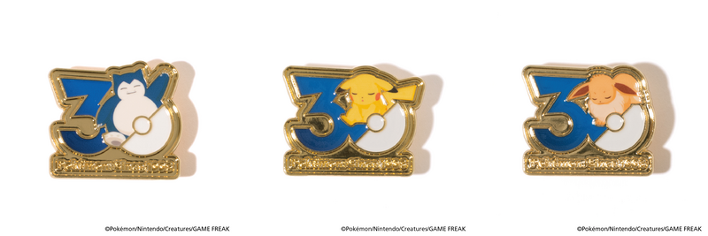ポケモン30周年記念ピンバッジ（全3種）