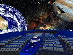 直径27mのドームスクリーン全体に広がる大迫力の全天周映像や美しい星空を楽しめます