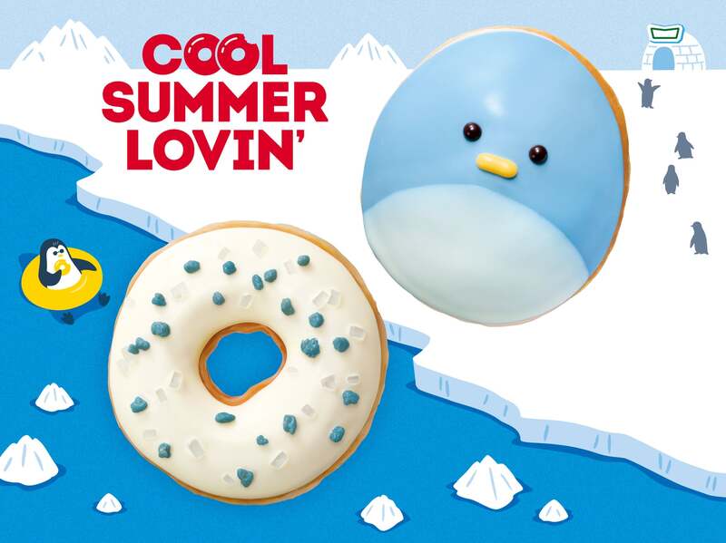 クリスピー・クリーム・ドーナツ「流氷 ホワイトチョコ リング」「ペンギン カスタード」
