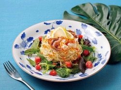 さかい珈琲「シーフードと塩麹レモンの冷製パスタ」（1,580円）