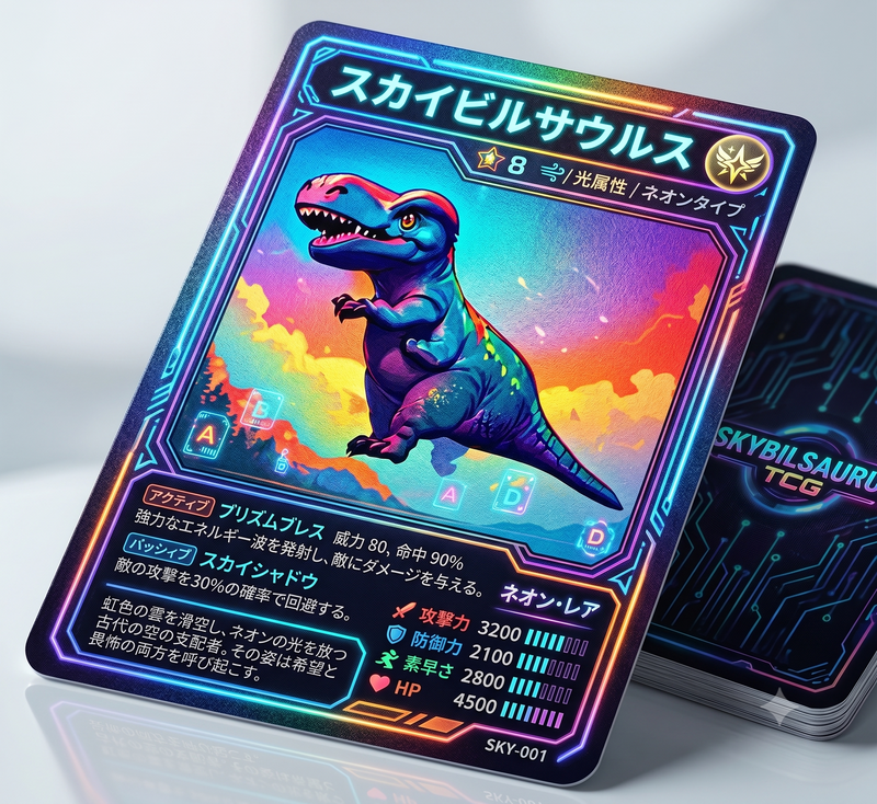 つくろう！オリジナル恐竜トレカ（イメージ）