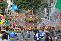 「富岡八幡宮例大祭」アーカイブブース（写真提供：タウン誌深川）