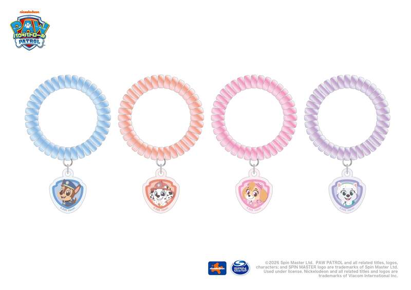 パウパト チャーム付きくるくるヘアゴム（全4種）　各1,078円