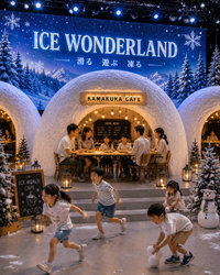 「猛暑の夏休みにうれしい！室内で雪遊び＆そり滑りが楽しめるイベントが大阪ワタワンで」の写真