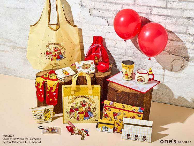 one'sterrace「エコバッグ」「ソックス」「サガラ刺繍ポーチ」など （C）Disney. Based on the "Winnie the Pooh" works by A.A. Milne and E.H. Shepard.