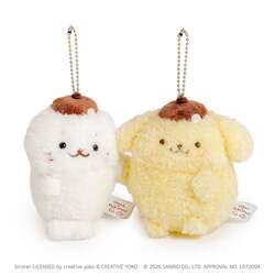 しろたん「しろたん×ポムポムプリン ペアキーホルダー」 （C）2026 SANRIO CO., LTD.