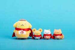 ぴあ「ポムポムプリン30周年 ポムポムヒーローマスコット」フロッキーマスコット （C）2026 SANRIO CO., LTD. APPROVAL NO. L671988