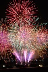 港町銚子の夜空を彩る約8,000発の花火
