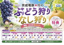 京成電鉄で行く ぶどう狩り・なし狩り