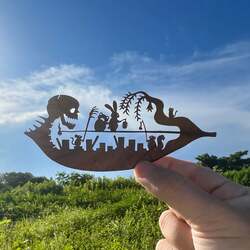 「葉っぱ切り絵の動物たちに会いに行こう！中学生以下無料の夏休みアート展が横浜に登場」の写真