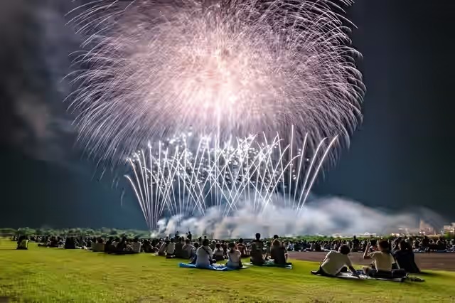 真夏の夜空に打ちあがる圧巻の大花火大会です（画像提供：高崎市）