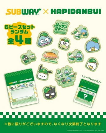 コラボ限定デザインのフレークシール（全4種）