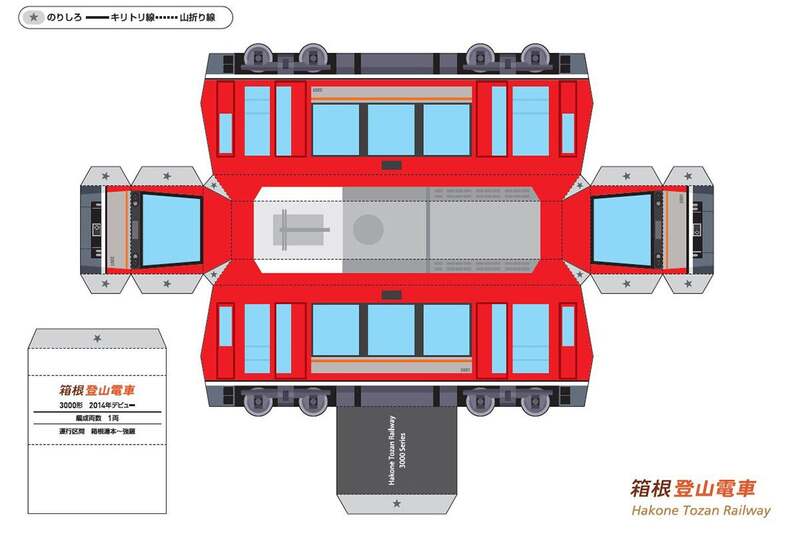 箱根登山電車オリジナルペーパークラフト作り