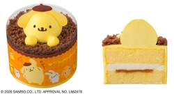 銀座コージーコーナー「ポムポムプリンのプリン風ケーキ」 （C）2026 SANRIO CO., LTD.