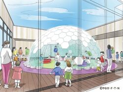 おおきなドームの中ですなあそびが楽しめる「すなあそびドーム」※画像はイメージです