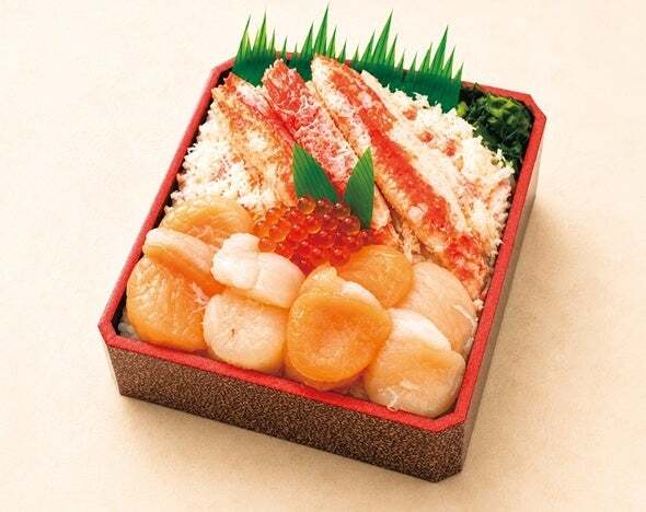 北海道産タラバと赤玉ほたて弁当（1折）3,186円
