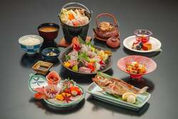 宿泊夕食メニュー（メニュー内容は一例です）