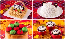 秋の味覚とハローキティの愛らしさを融合させた華やかなスイーツ