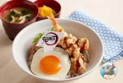 嘴平伊之助の大好きな天ぷらのせちゃいました豚丼 1,098円、テイクアウト1,122円