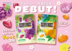マンナンライフ「ぎゅぎゅっと特濃蒟蒻畑 ぶどう味・温州みかん味」