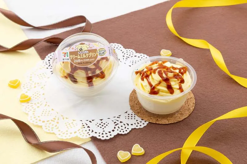 ポムポムプリンコラボスイーツ全3品のラインアップ
