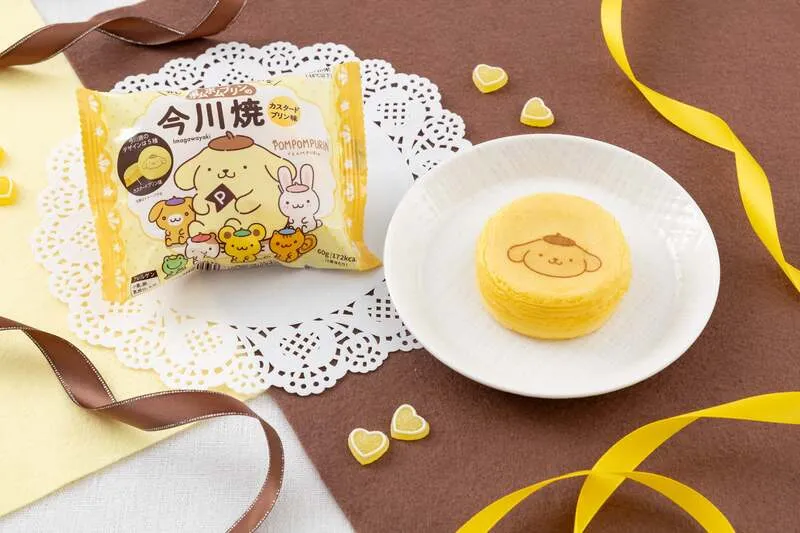 ポムポムプリンのもちっと白いどら焼 カスタードホイップ&カラメルソース 220円