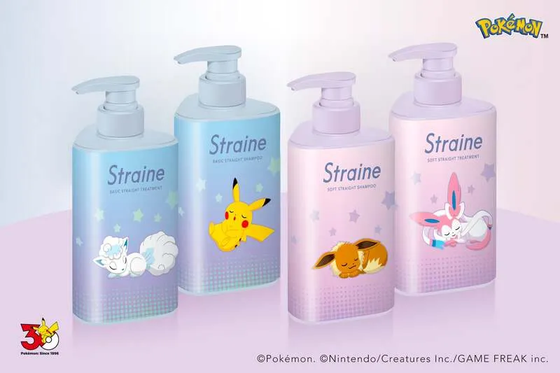 「Straine ポケモンデザイン BASIC セット（ピカチュウ・アローラロコン）」「Straine ポケモンデザイン SOFT セット（イーブイ・ニンフィア）」