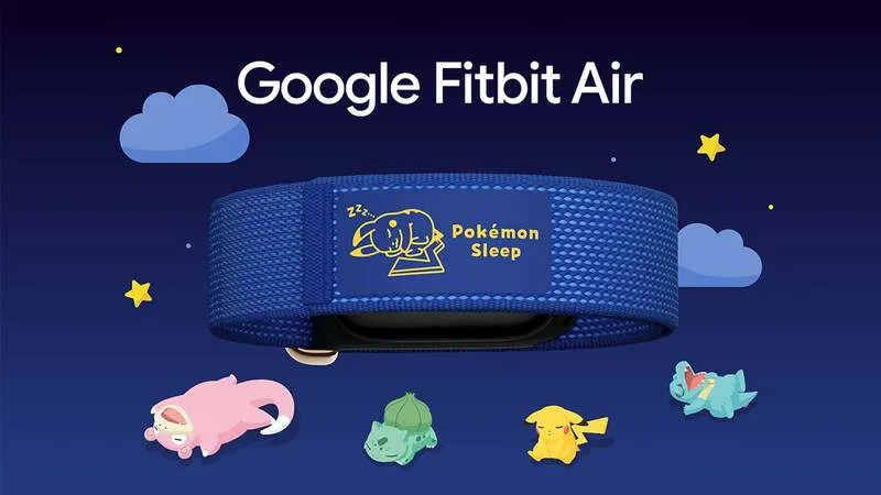 すやすや眠るピカチュウをあしらった「Google Fitbit Air 限定モデル Pokemon Sleep」