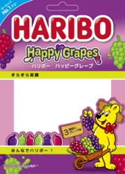 ハリボー ハッピーグレープの中に入り込んだような写真が撮れるフォトブース