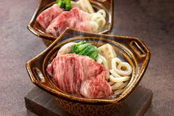 秋薫る　国産牛と松茸のすき焼き