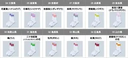 「47都道府県別ラインソックス」＜近畿・中国＞