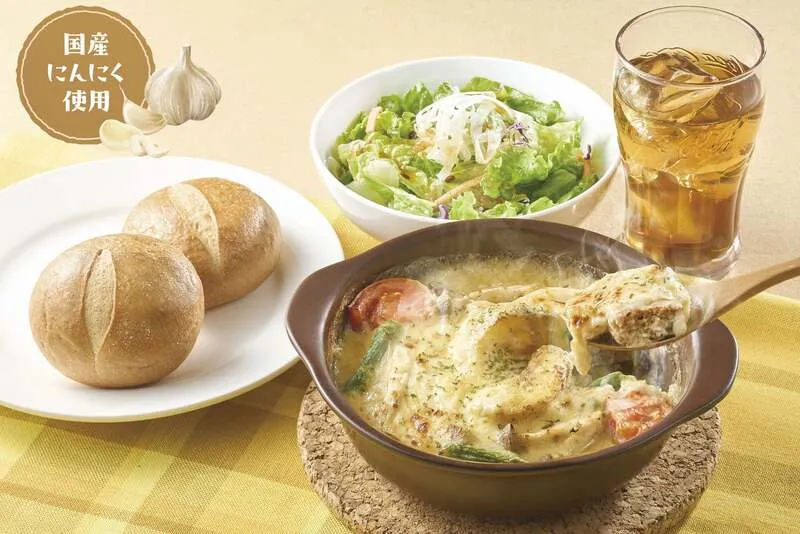 ジョナサン「スプーンで食べるシュクメルリ風ハンバーグ」フェアセット