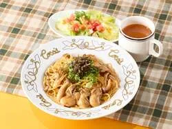 牡蠣ときのこのバター醤油パスタランチ