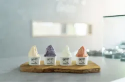 奏龍甘味噌の自家製焦がしキャラメルジェラートや信州ブルーベリーなども