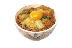 すき家「月見すきやき牛丼」